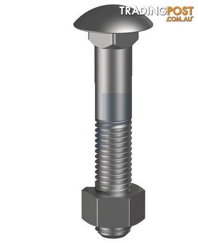Plain Finish Cup Head Bolt & Nut Class 4.6 Metric Hobson