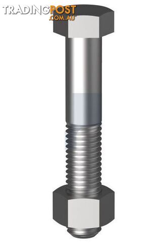 Hot Dip Galvanised Finish Hex Bolt & Nut Class 4.6 Metric Hobson