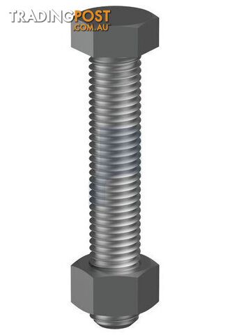 Zinc Plated (RoHS Compliant) Finish Hex Bolt & Nut Class 4.6 Metric Hobson