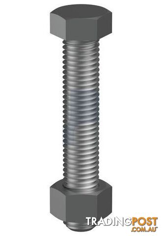 Zinc Plated (RoHS Compliant) Finish Hex Bolt & Nut Class 4.6 Metric Hobson