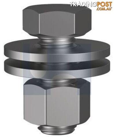 M12 X 30mm Hot Dip Galvanised Finish Purlin Hex Bolt Nut Washer Class 8.8 Metric...