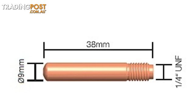 0.9mm Contact Tip Standard Duty (Tweco Style 2 & 4) 14-35 Pkt : 10