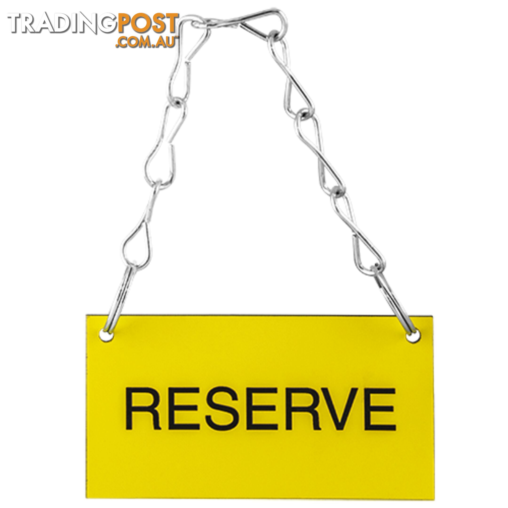 Sign "RESERVE" With Chain 10 yr Outdoor Life Tesuco W-MANLAB-06