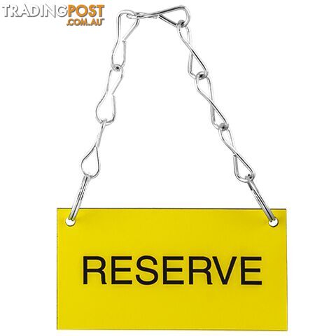 Sign "RESERVE" With Chain 10 yr Outdoor Life Tesuco W-MANLAB-06