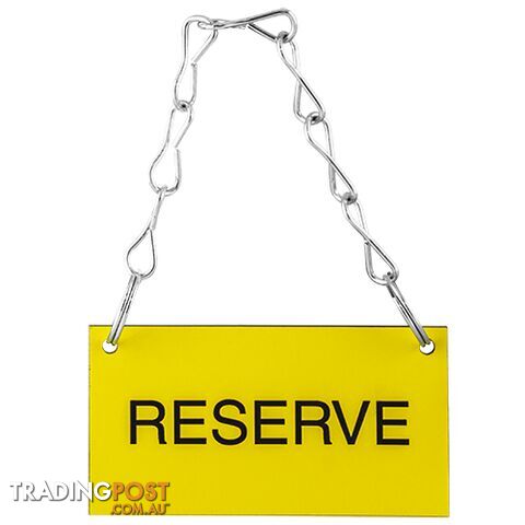 Sign "RESERVE" With Chain 10 yr Outdoor Life Tesuco W-MANLAB-06