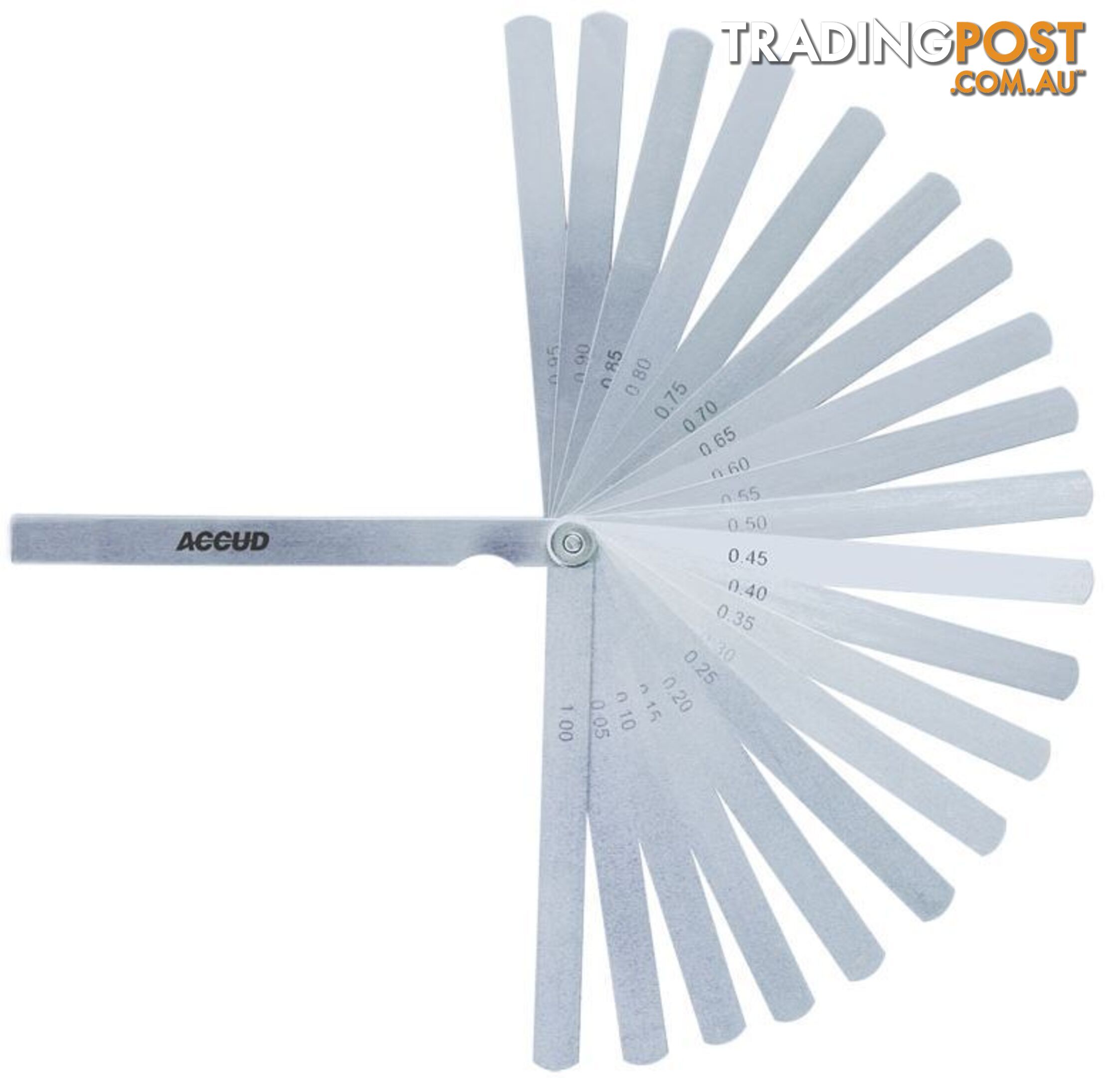 150mm Feeler Gauge 20 Leave Set Accud AC-913-100-20