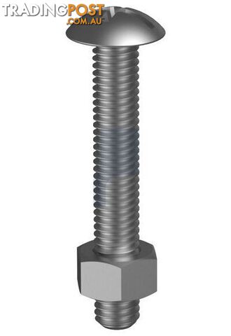 Zinc Plated Finish Metal Roofing Bolt & Nut Combination Phillips Plot Imperial...