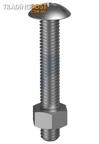 Zinc Plated Finish Metal Roofing Bolt & Nut Combination Phillips Plot Imperial...