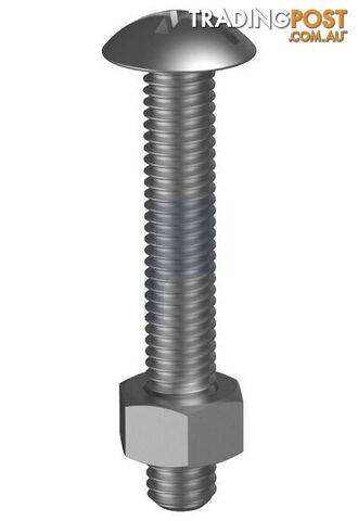 Zinc Plated Finish Metal Roofing Bolt & Nut Combination Phillips Plot Imperial...