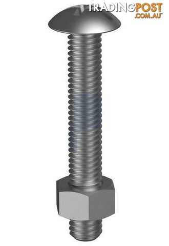 Zinc Plated Finish Metal Roofing Bolt & Nut Combination Phillips Slotted Metric...