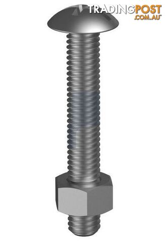 Zinc Plated Finish Metal Roofing Bolt & Nut Combination Phillips Slotted Metric...