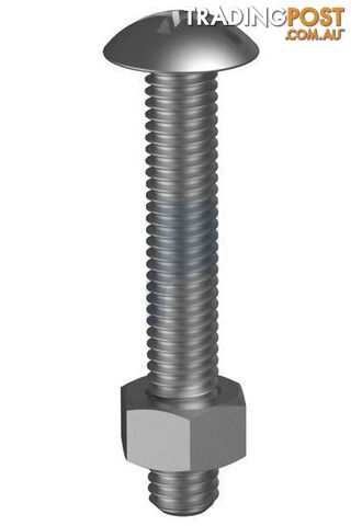 Zinc Plated Finish Metal Roofing Bolt & Nut Combination Phillips Slotted Metric...