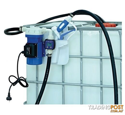 240V Urea/Def 25LPM IBC Transfer pump with meter & manual nozzle