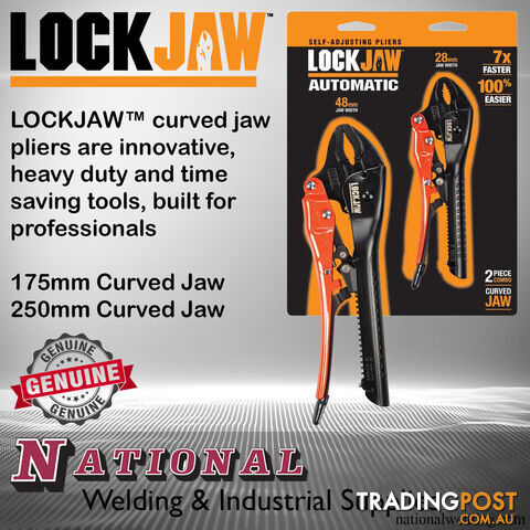 2 Piece 175mm-250mm Curved Jaw Self Adjusting Pliers Lock Jaw L2920001 - photo 2 of 2