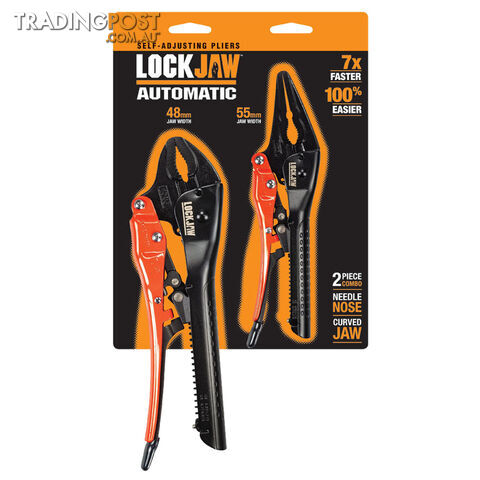 Locking Plier Set 2 Piece 250mm Curved / 200mm Needle Lock Jaw L2920002