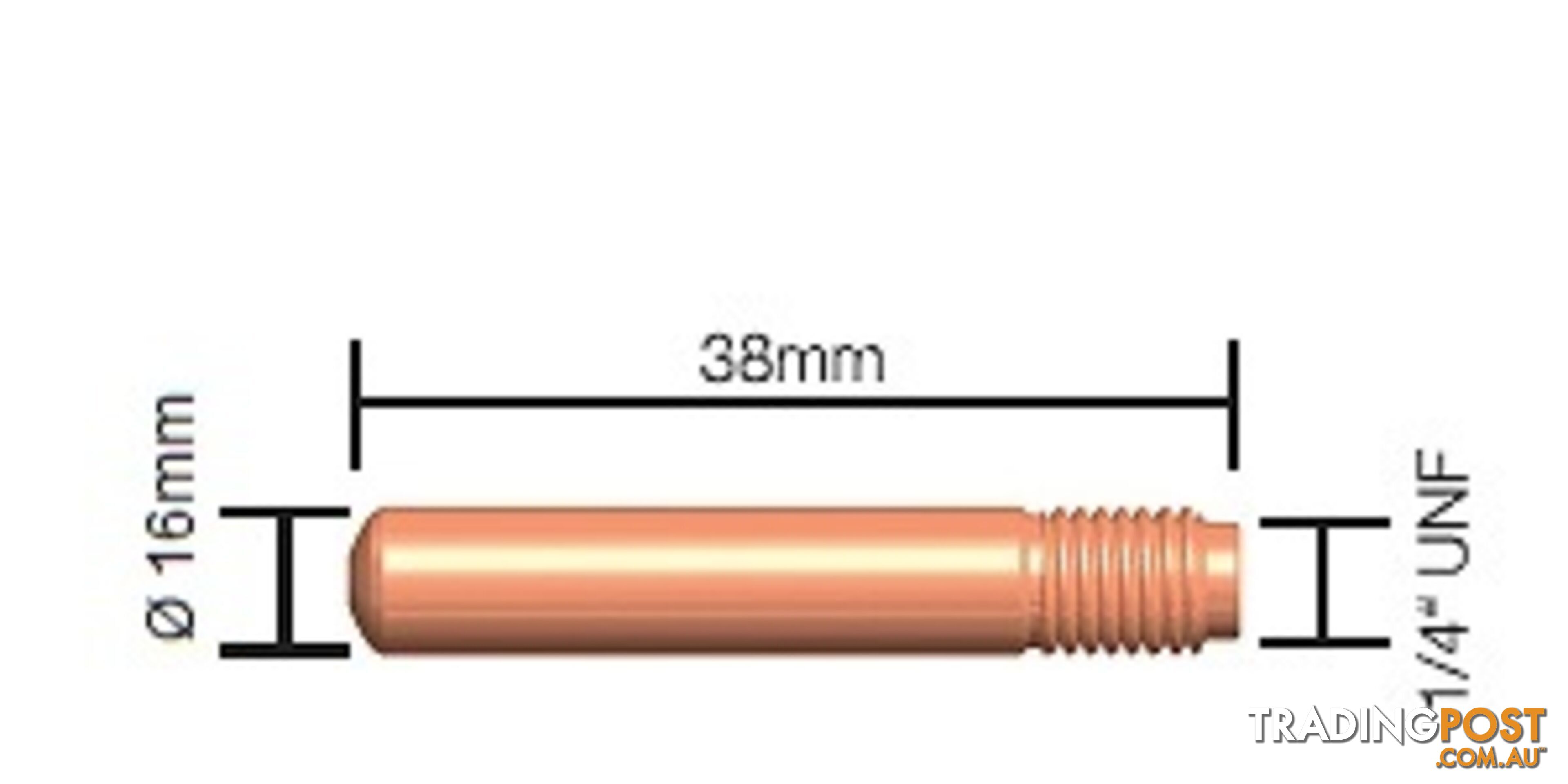 1.6mm Contact Tip Standard Duty Tweco Style 4 14-116 Pkt : 10