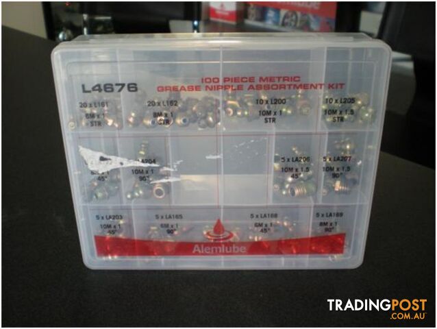 Metric Grease Nipple Kit 100 piece Alemlube L4676