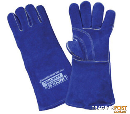 MIG ARC Welding Glove Premium Leather 390mm Blue Lincoln LA120-2