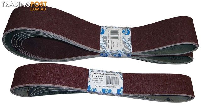 Linishall Linishing Belt 1220x100mm 120g Garrick LB1220X100-120G pack of 5