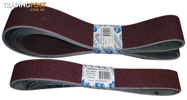 Linishall Linishing Belt 1220x100mm 80g Garrick LB1220X100-80G pack of 5