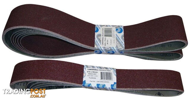 Linishall Linishing Belt 1520x100mm 80G Pack of 5 Garrick Herbert...