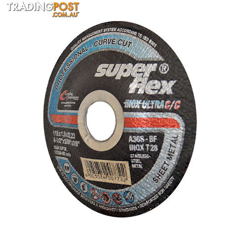 Cutting Disc 5" 125x2.1x22.23mm Curve Cut Superflex inox MGCCID125