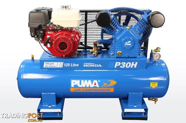 Air Compressor Electric Start 125 Litres Honda Petrol Puma PU P30H ES