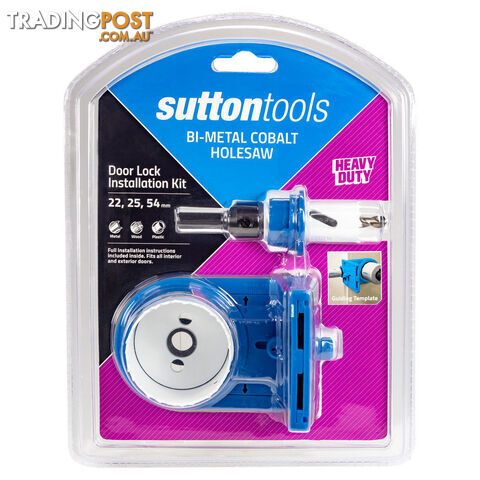 Bi-Metal Holesaw Lock Installation Kit 3 Pieces Sutton Tools H125S11