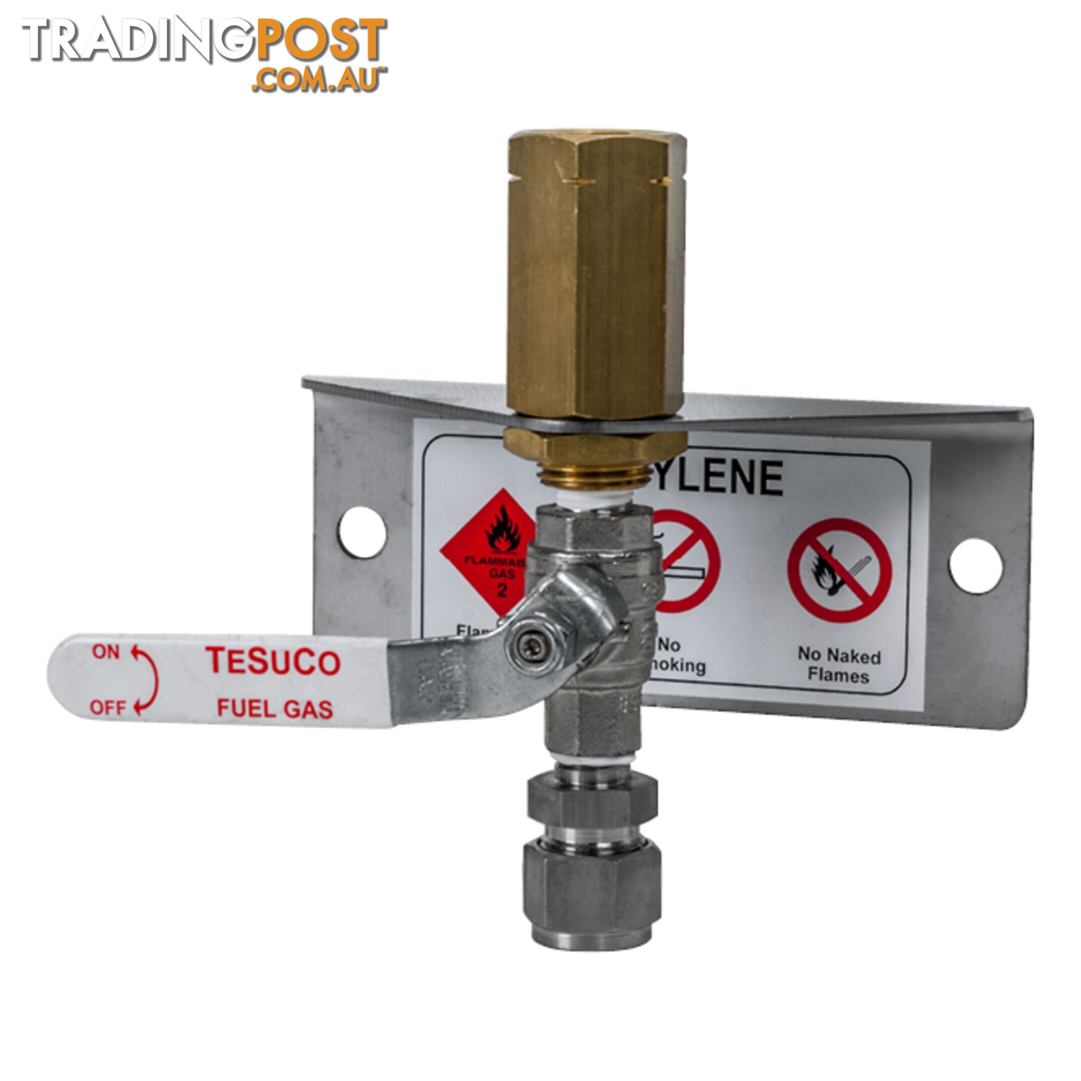 Point Valve Single Acetylene Type 20 1/2" Comp Fitting, 4,200 kPa