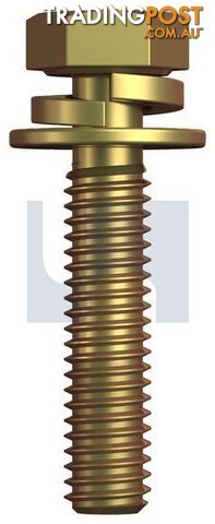 Zinc Yellow Passivate Finish Sems Hex Bolt SPR/FLT Wash Class 8.8 Hobson