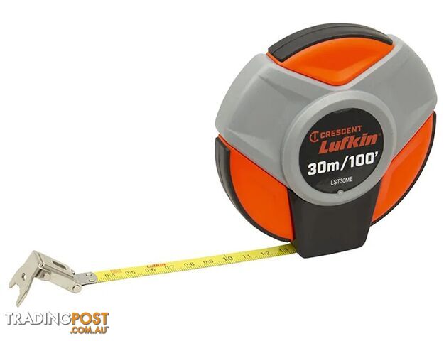 Long Steel Tape Measure 30 Metres x 100' x 10mm Lufkin LST30ME