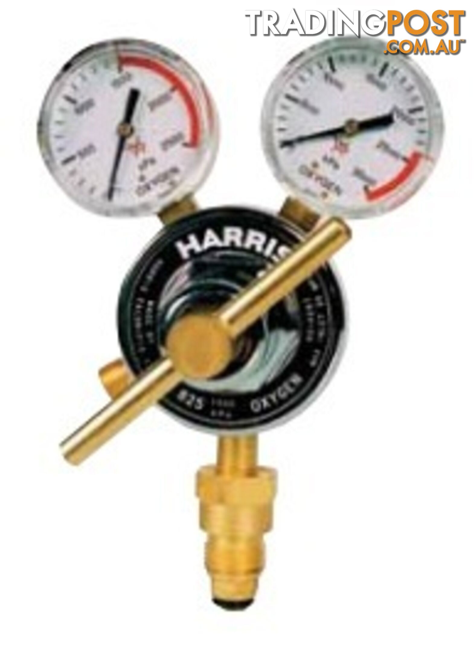 Harris Model 825 Oxygen Pressure reg, snap safe side Inlet, 0-1000kpa