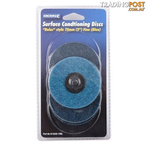 âRolocâ Style Sanding Discs 3â (75mm) 80 Grit (Fine) 5 Pack Kincrome K13245-75BL