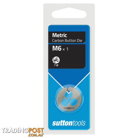 Carbon Button Die M400 M 6x1.0 TCA 1 OD Sutton Tools M4000600
