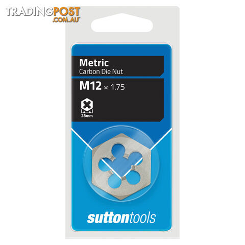 Carbon Die Nut M440 M 12x1.75 TCA Sutton Tools M4401200