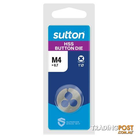 Button Die M551 1" OD 4x0.7 High Speed Steel Sutton Tools M5510400