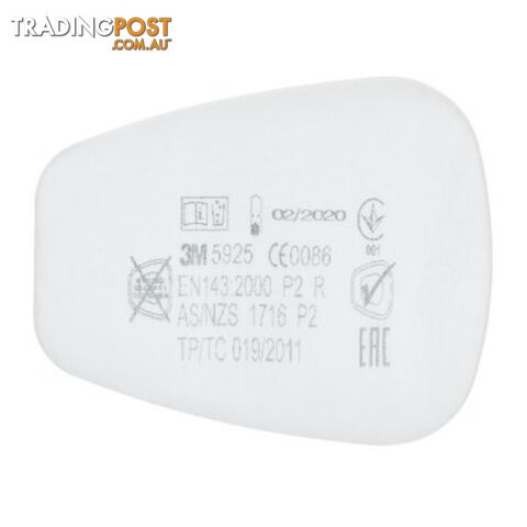 Filters for Dust 5925 3M M5925 Pkt : 10 Pairs