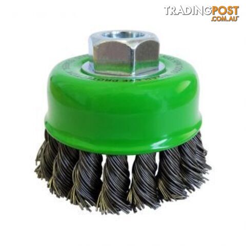 75mm Stainless Steel Twist Knot Cup Brush Multi-Thread 0.50mm Wire 166BMSS