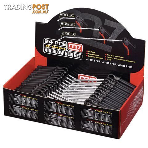 Air Blow Gun Counter Merchandiser, 24Pcs (8 Each JC405, JC410, JC412) M7...
