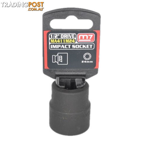 Impact Socket With Hang Tab 1/2" Drive 6 Point 24mm M7 M7-MA411M24