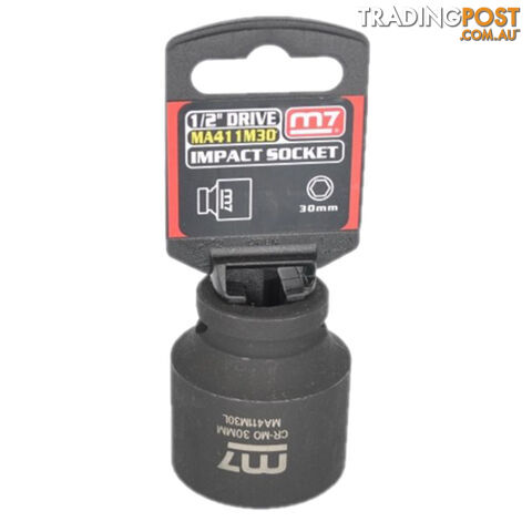 Impact Socket With Hang Tab 1/2" Drive 6 Point 30mm M7 M7-MA411M30