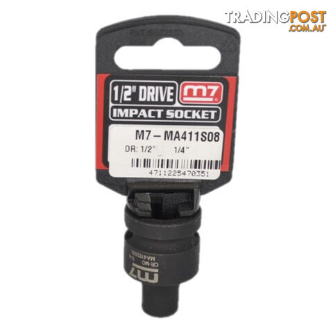 Impact Socket 1/2" DR 6 Point 1/4" M7 M7-MA411S08
