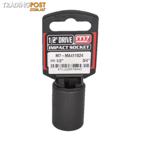 Impact Socket 1/2" DR 6 Point 3/4 M7 M7-MA411S24