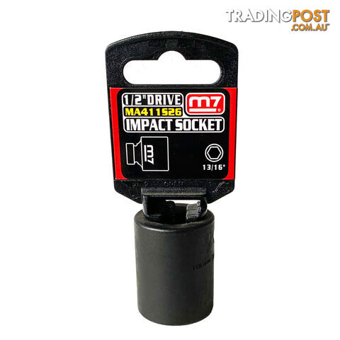 Impact Socket 1/2" DR 6 Point 13/16" M7 M7-MA411S26