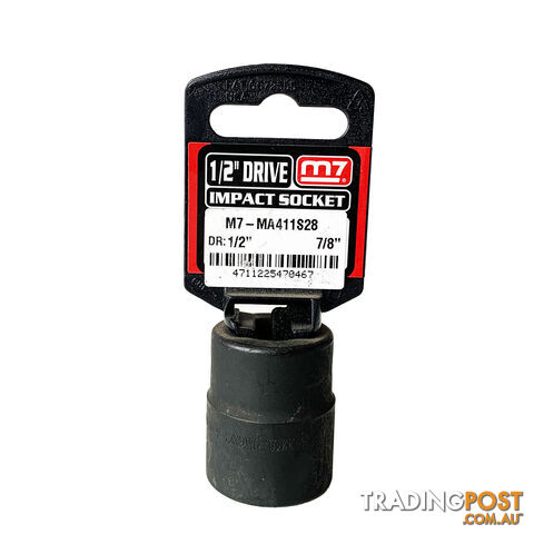 Impact Socket 1/2" DR 6 Point 7/8" M7 M7-MA411S28