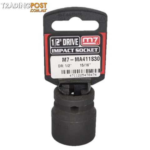 Impact Socket 1/2" DR 6 Point 15/16 M7 M7-MA411S30