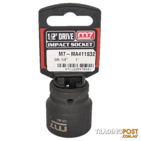 Impact Socket 1/2" DR 6 Point, 1" M7 M7-MA411S32