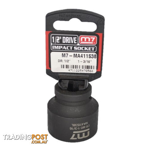 Impact Socket 1/2" DR 6 Point 1-3/16 M7 M7-MA411S38