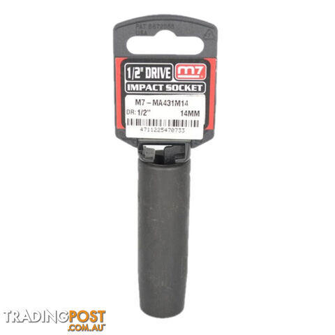 Impact Deep Socket 1/2" DR 6 Point 14MM M7 M7-MA431M14