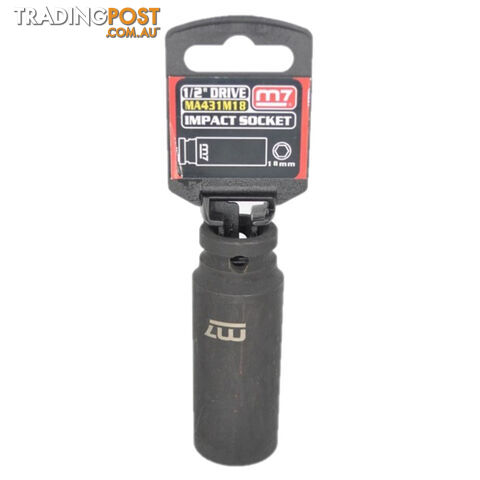 Impact Deep Socket 1/2" DR 6 Point 18MM M7 M7-MA431M18